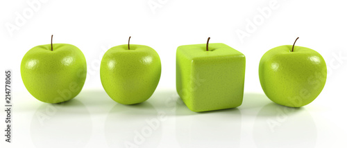 3D Apfel Eckig