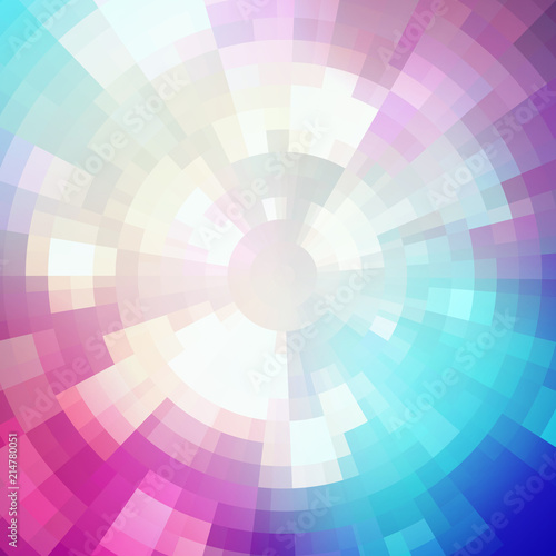 Abstract shining concentric mosaic vector background