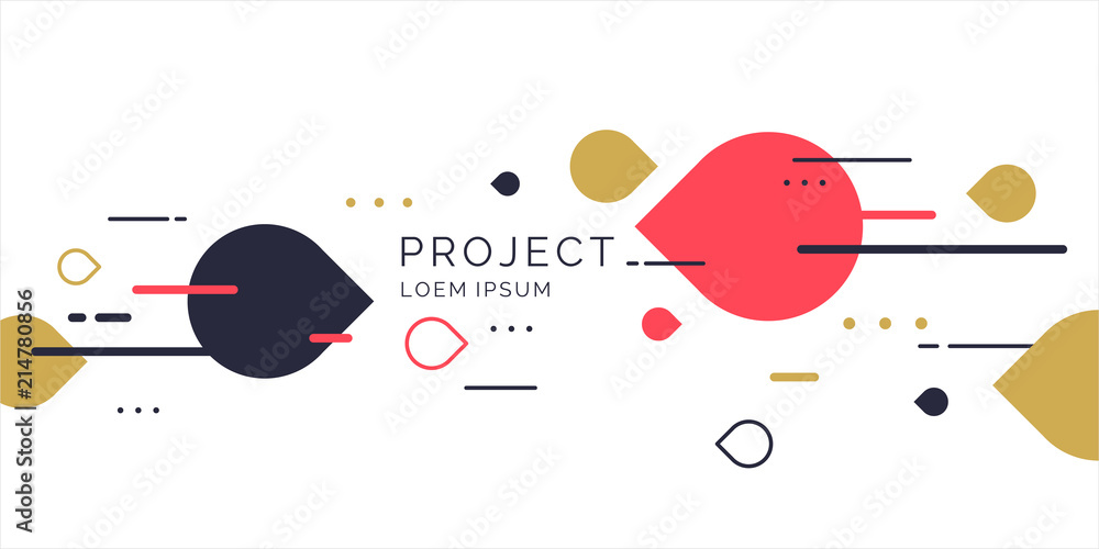 Abstract geometric background. The poster with the flat figures. Abstract geometric background. The poster with the flat figures.