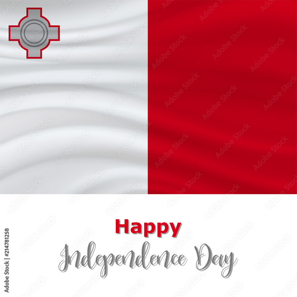 Fototapeta premium 21 September, Malta Independence Day background