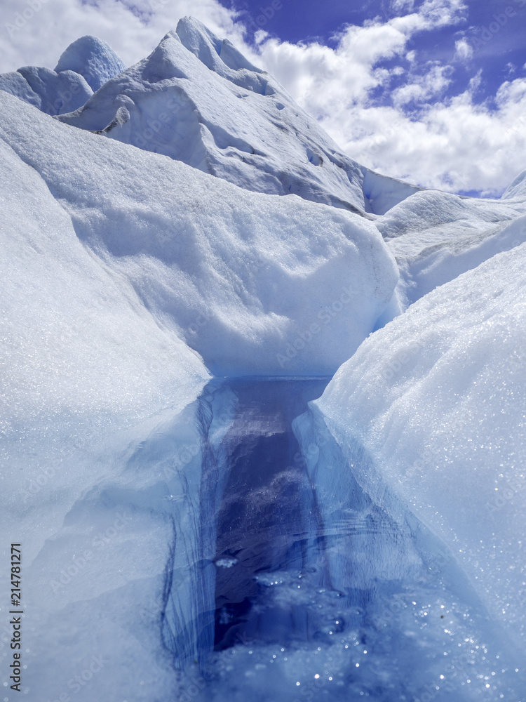 Clear blue glacial water found in Los Glaciares National Park