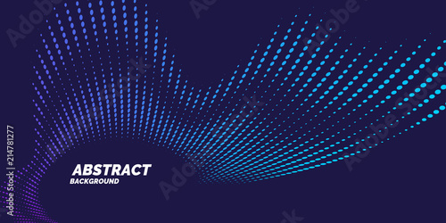 Bright abstract background with a dynamic waves of minimalist style. Vector illustration
