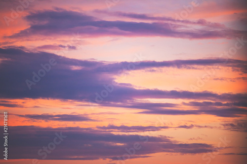 orange purple sunset sky with clouds © Sergey
