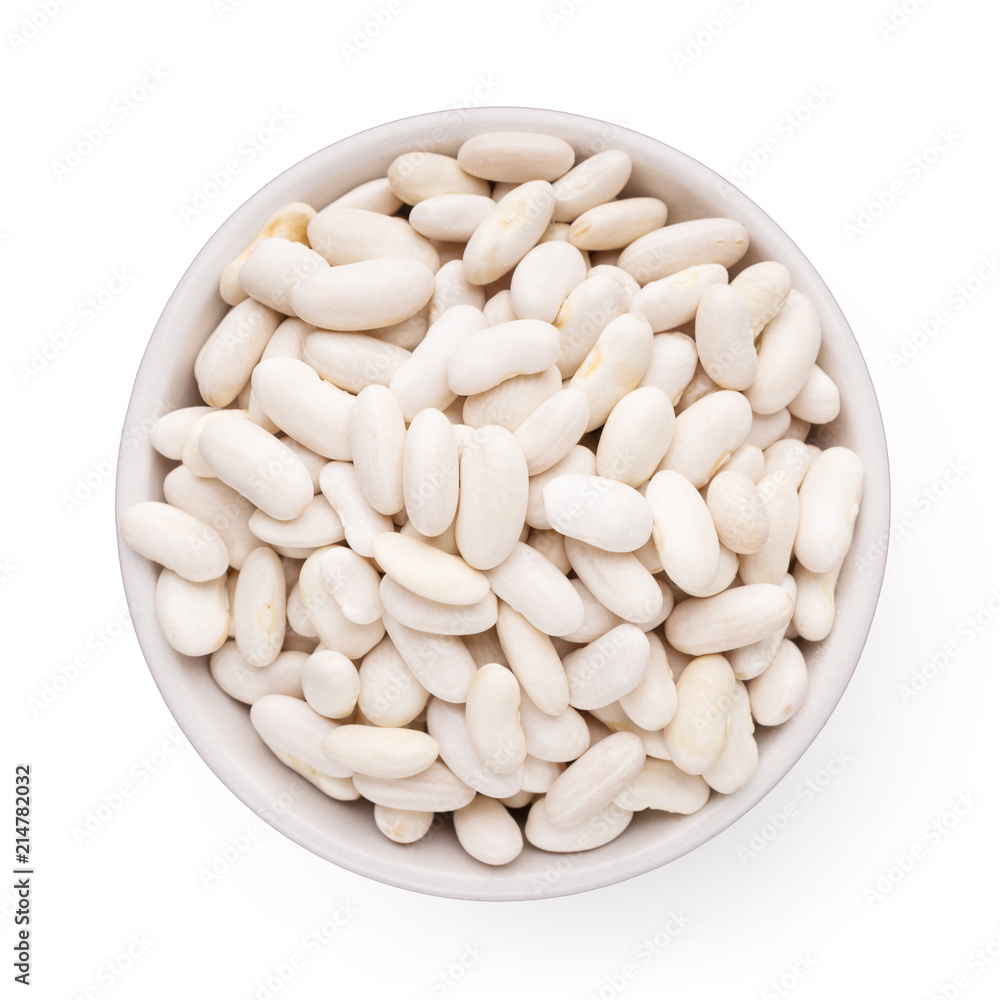 Bowl with beans on white background Bowl with beans on white background