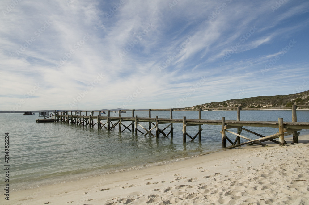 Pier at langabaan lagoon, west coast national park, South Africa