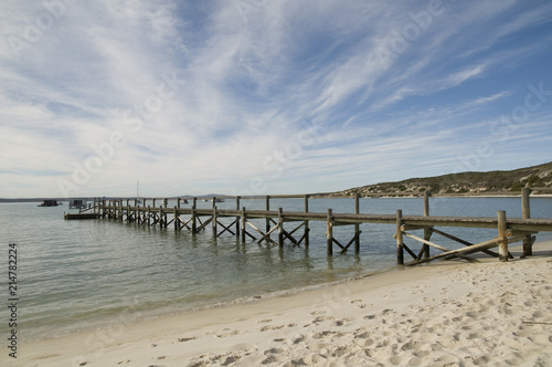 Pier at langabaan lagoon, west coast national park, South Africa
