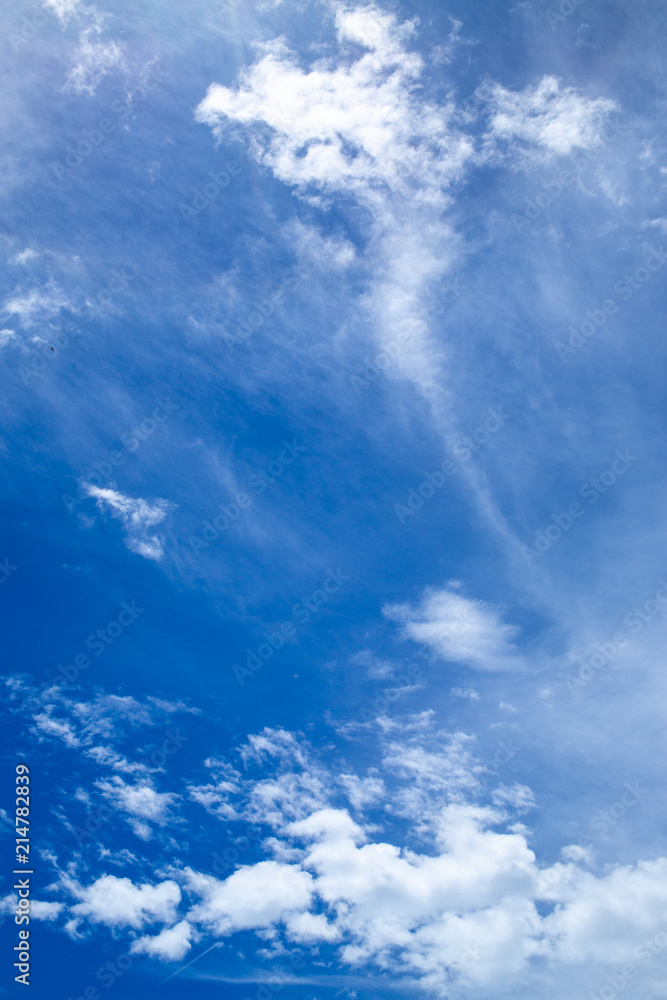 Blue sky background with White fluffy clouds, Abstract natural background Blue sky background with White fluffy clouds, Abstract natural background