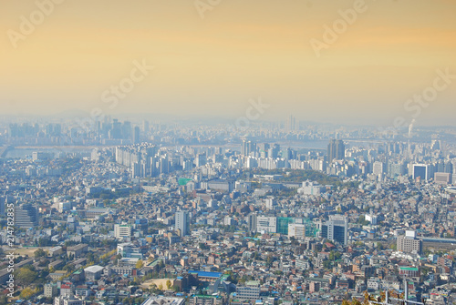 Cityscape top eye view of Seoul, Southe Korea