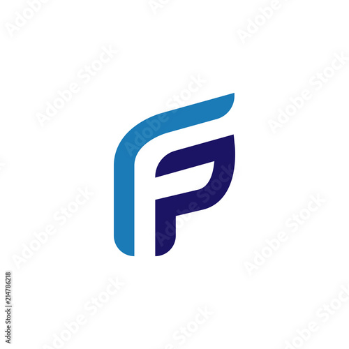 F p Initial Letter Logo Vector element. Initial logo template