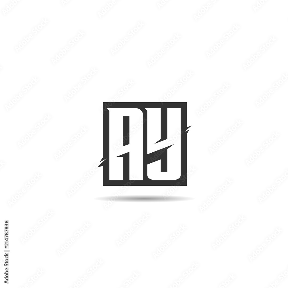 Obraz premium Initial Letter AY Logo Template Design