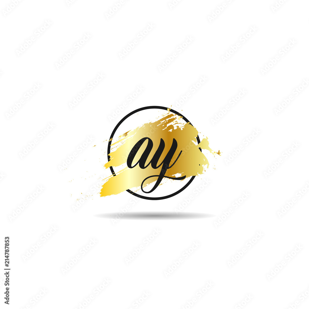 Initial Letter AY Logo Template Design