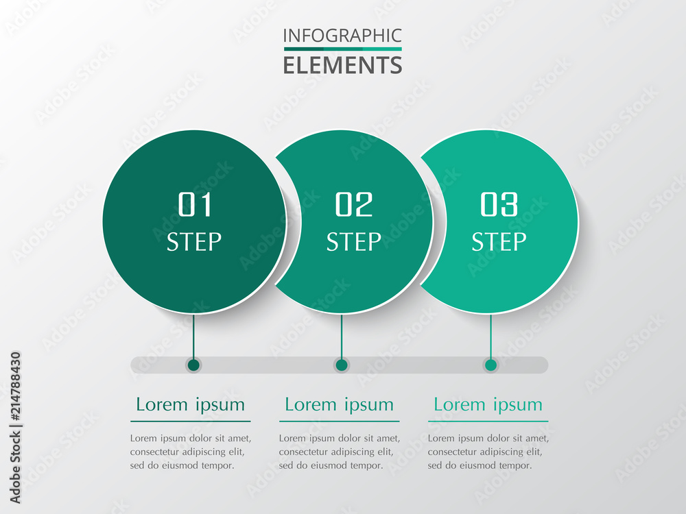 Fototapeta premium Step by step infographic.