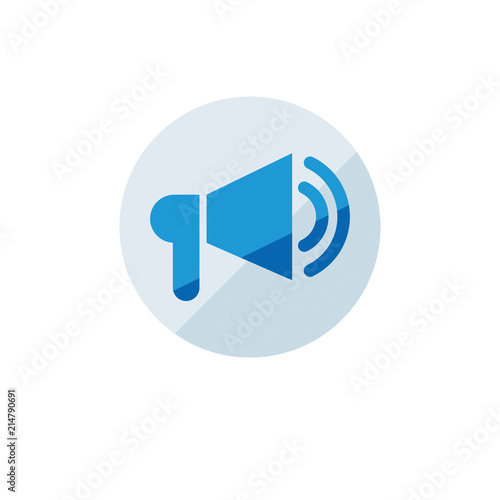Finance icon. Vector illustration isolated on white background. Loadspeaker symbol.