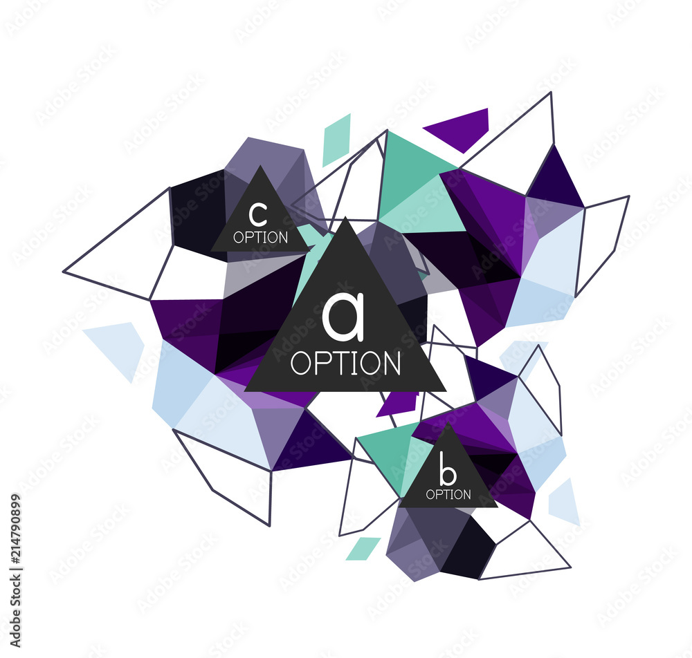 Fototapeta premium Geometric triangle infographics