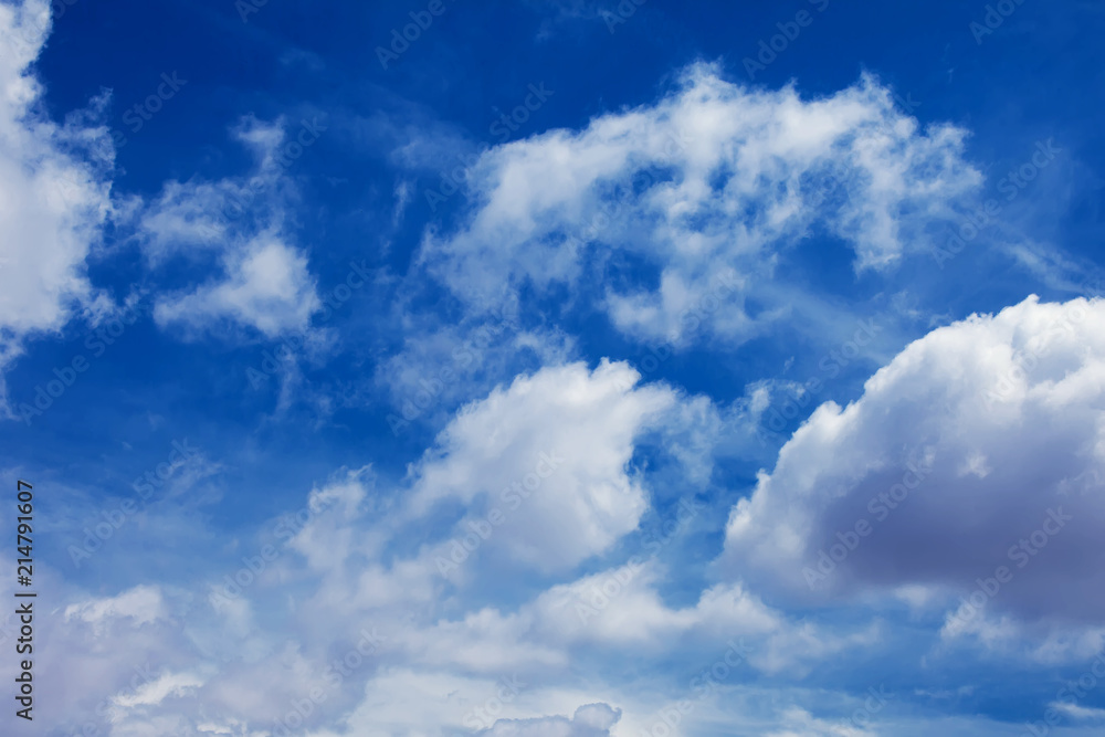 Fototapeta premium clear blue sky and white clouds on day time background