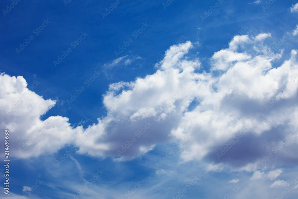 Obraz premium clear blue sky and white clouds on day time background