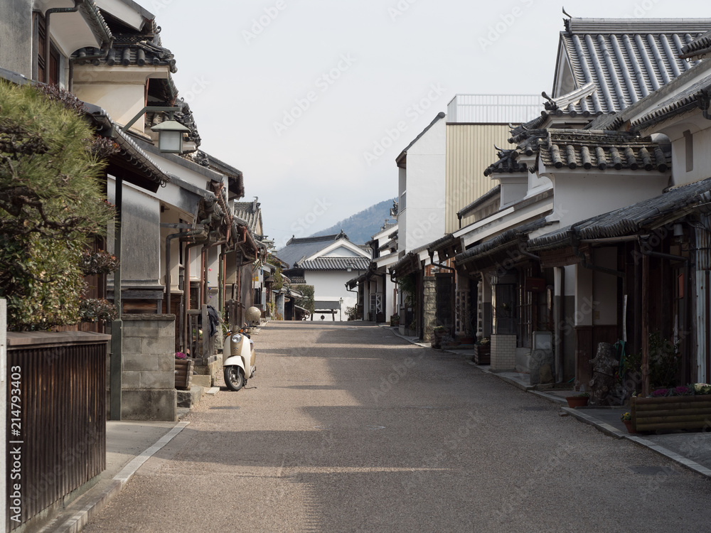 Good old town at Udatsu no Machinami, Tokushima, Japan うだつの町並み