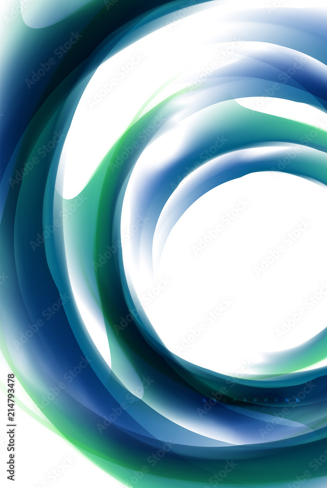 Fototapeta premium Holographic fluid colors flow, colorful liquid mixing colours motion concept