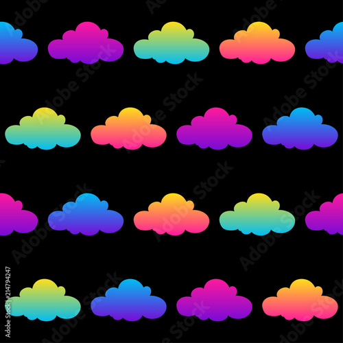 Doodle clouds seamless pattern background. Abstract clouds swatch  for card, invitation, poster, textile, bag print, modern workshop advertising, t shirt etc.