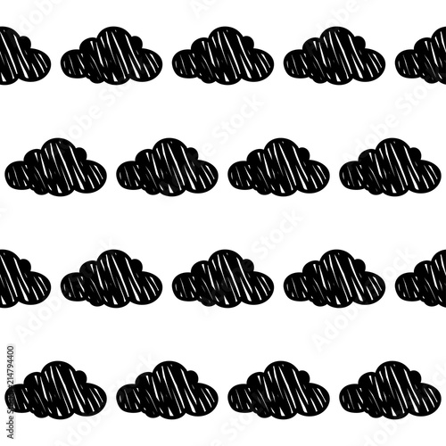 Doodle clouds seamless pattern background. Abstract clouds swatch  for card, invitation, poster, textile, bag print, modern workshop advertising, t shirt etc.