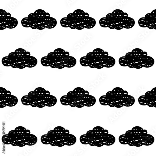 Doodle clouds seamless pattern background. Abstract clouds swatch  for card, invitation, poster, textile, bag print, modern workshop advertising, t shirt etc.