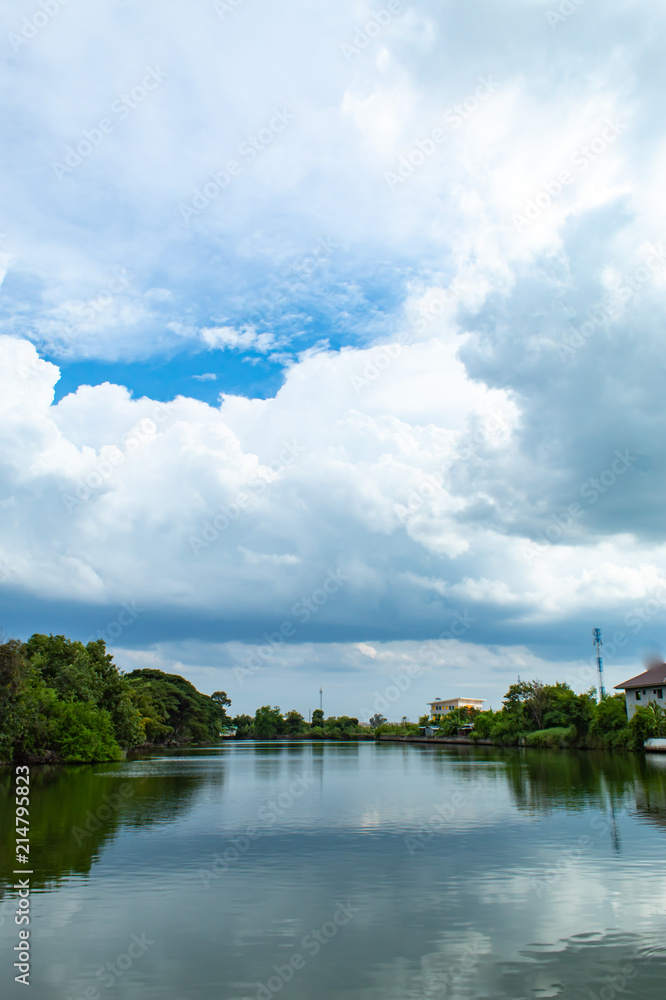 The beauty of the sky that reflects the water.