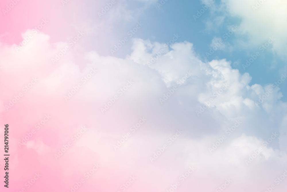 sun and cloud background with a pastel colored



