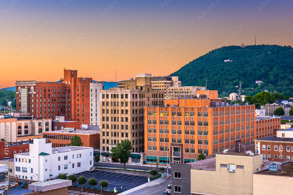 Fototapeta premium Roanoke, Virginia, USA Downtown