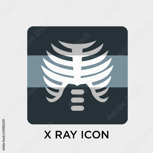 X ray icon vector sign and symbol isolated on white background, X ray logo concept