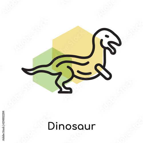 Dinosaur icon vector sign and symbol isolated on white background, Dinosaur logo concept