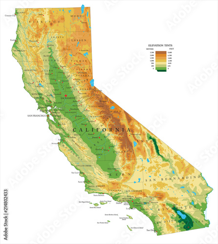 California physical map