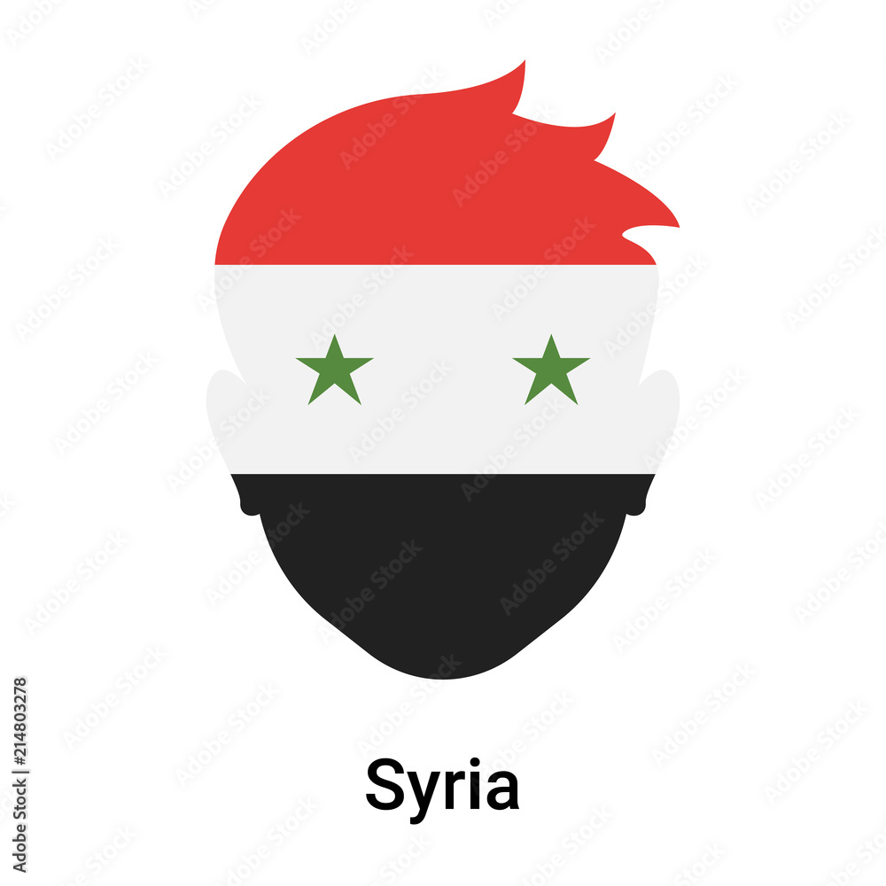 Syria icon vector sign and symbol isolated on white background, Syria logo concept Syria icon vector sign and symbol isolated on white background, Syria logo concept