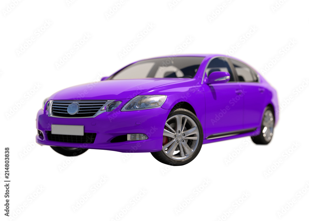 Car on White Background