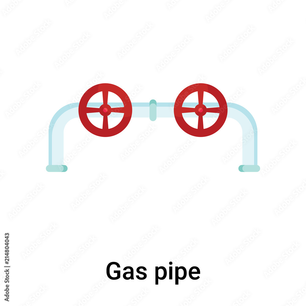 Gas pipe icon vector sign and symbol isolated on white background, Gas pipe logo concept Gas pipe icon vector sign and symbol isolated on white background, Gas pipe logo concept