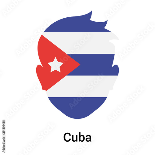 Cuba icon vector sign and symbol isolated on white background, Cuba logo concept
