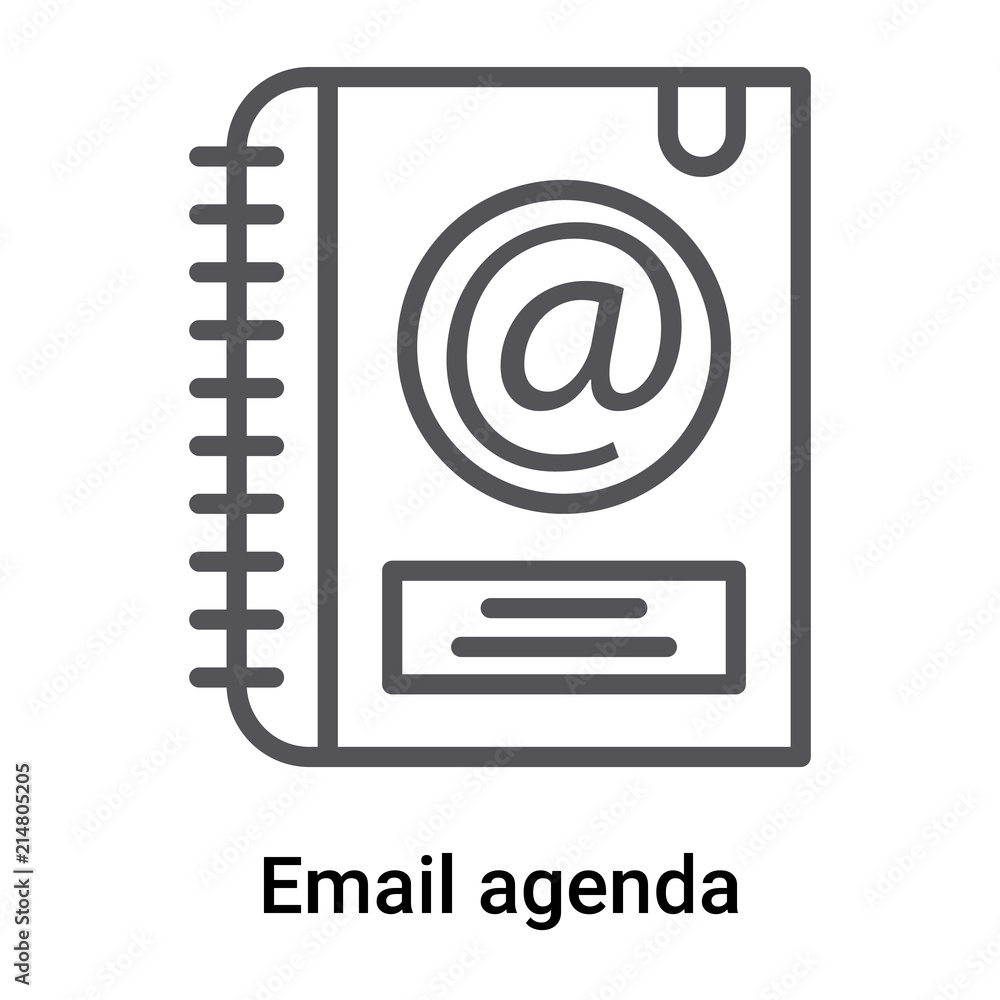 Email Agenda Icon Vector Sign And Symbol Isolated On White Background Email Agenda Logo Concept Stock Vector Adobe Stock Email Agenda Icon Vector Sign And Symbol Isolated On White Background Email Agenda Logo Concept Stock Vector Adobe Stock