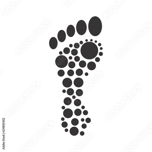 foot logo. reflexology icon. finger symbol. vector eps 08.