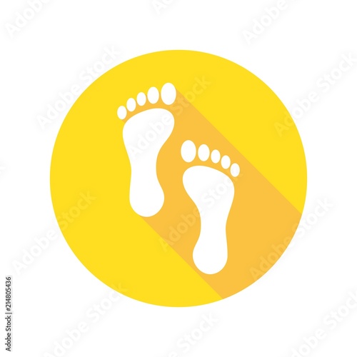 foot logo. reflexology icon. finger symbol. vector eps 08.