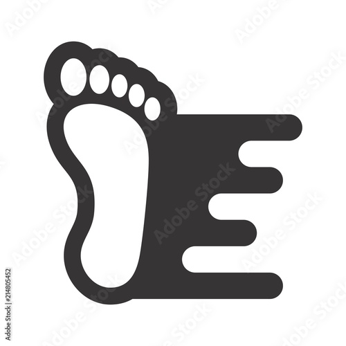foot logo. reflexology icon. finger symbol. vector eps 08.