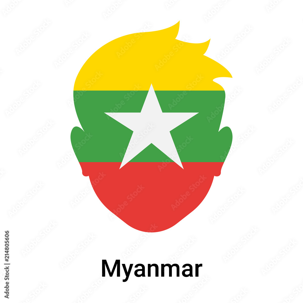 Myanmar icon vector sign and symbol isolated on white background, Myanmar logo concept Myanmar icon vector sign and symbol isolated on white background, Myanmar logo concept