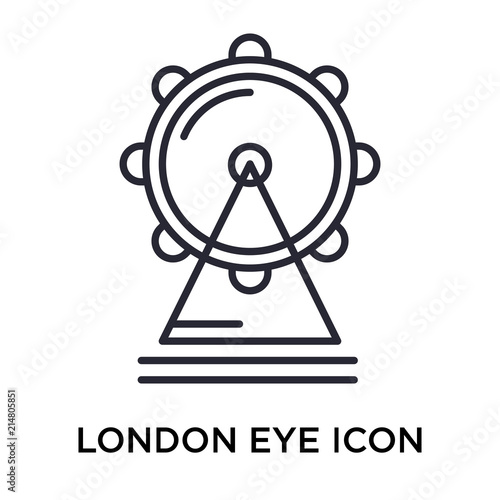 London eye icon vector sign and symbol isolated on white background, London eye logo concept