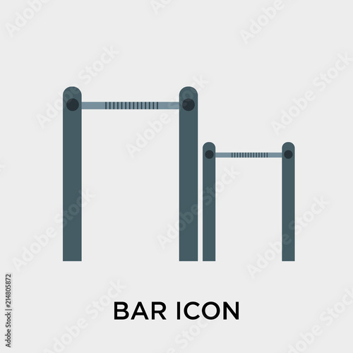 Bar icon vector sign and symbol isolated on white background  Bar logo concept