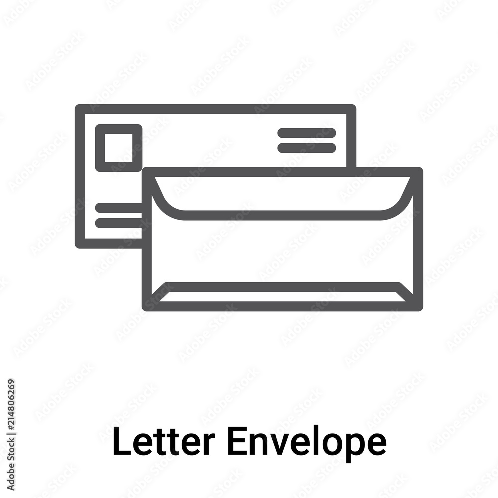 Letter Envelope icon vector sign and symbol isolated on white background, Letter Envelope logo concept Letter Envelope icon vector sign and symbol isolated on white background, Letter Envelope logo concept