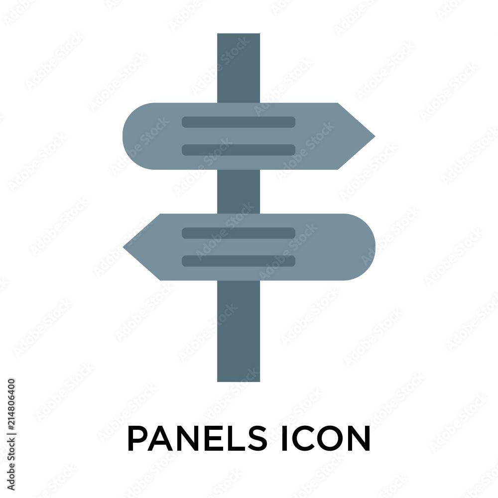 Panels icon vector sign and symbol isolated on white background, Panels logo concept Panels icon vector sign and symbol isolated on white background, Panels logo concept