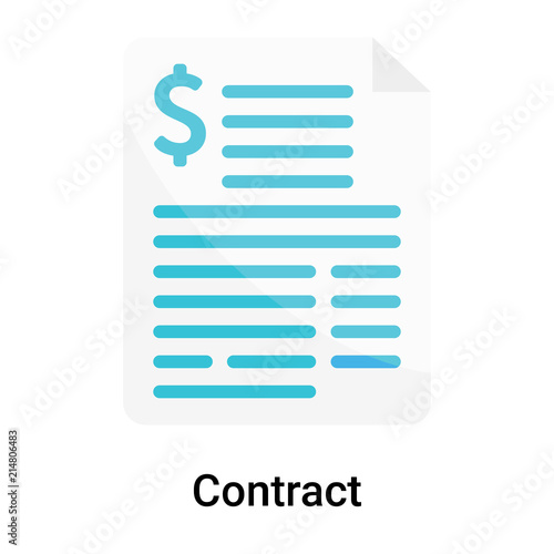 Contract icon vector sign and symbol isolated on white background, Contract logo concept