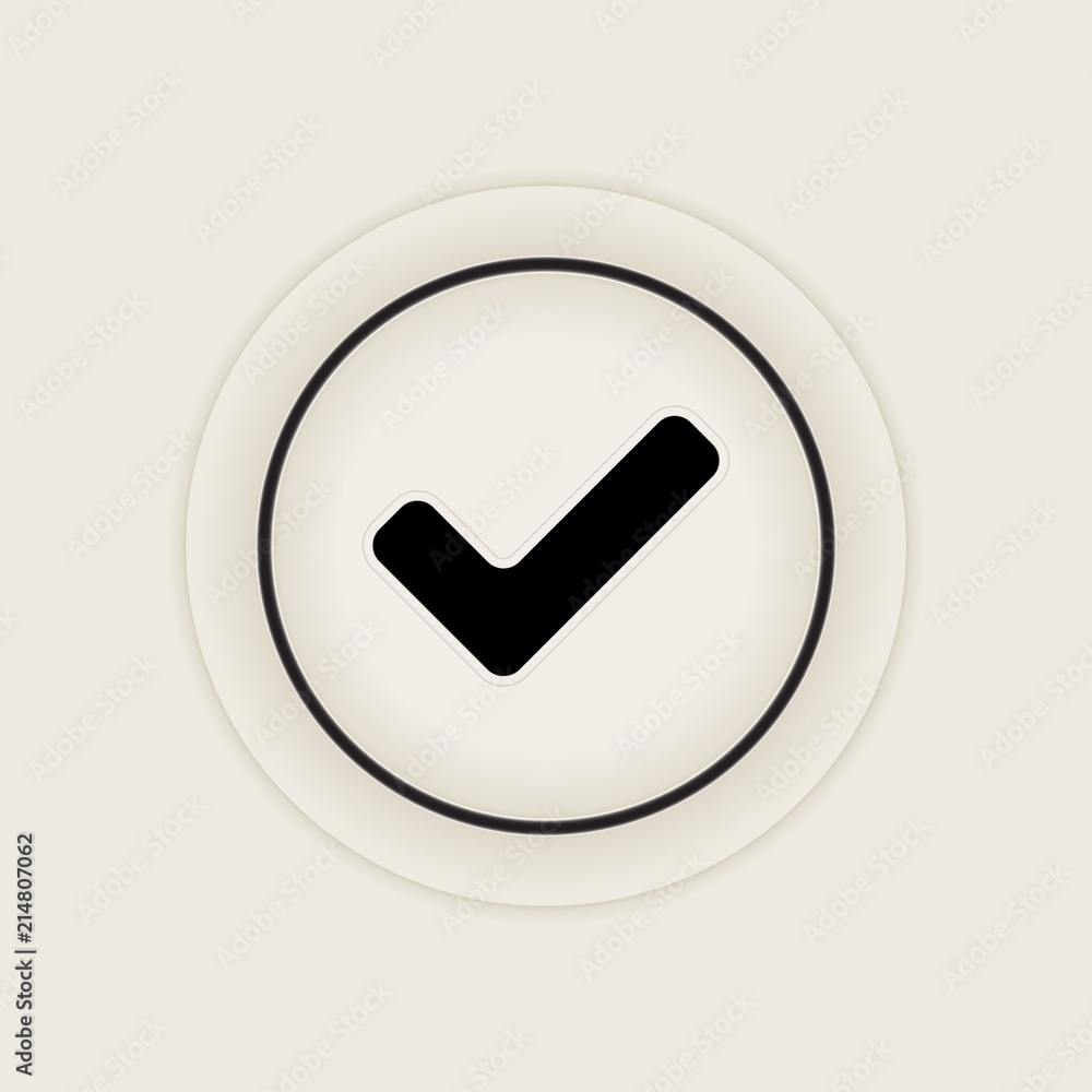 Web 2.0 button with check mark sign | Accept icon Web 2.0 button with check mark sign | Accept icon