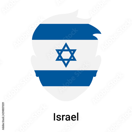 Israel icon vector sign and symbol isolated on white background, Israel logo concept