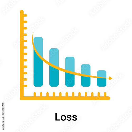 Loss icon vector sign and symbol isolated on white background, Loss logo concept