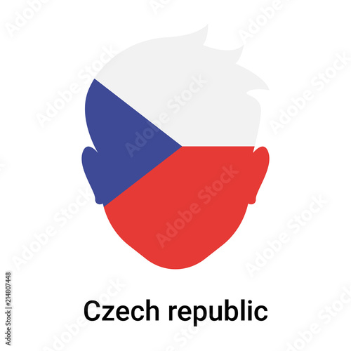 Czech republic icon vector sign and symbol isolated on white background, Czech republic logo concept