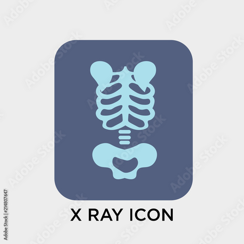 X ray icon vector sign and symbol isolated on white background, X ray logo concept